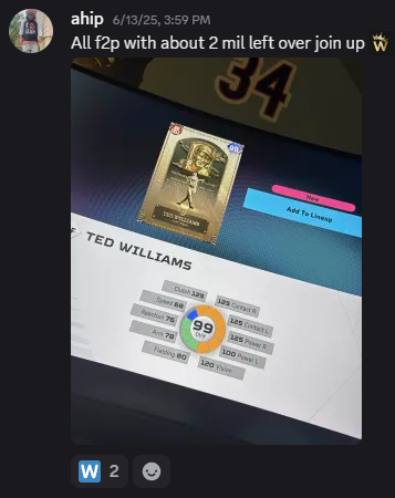 ahip's success story - All f2p with about 2 mil left over join up 👑